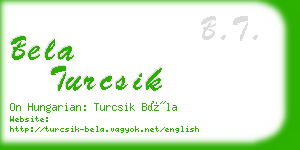 bela turcsik business card